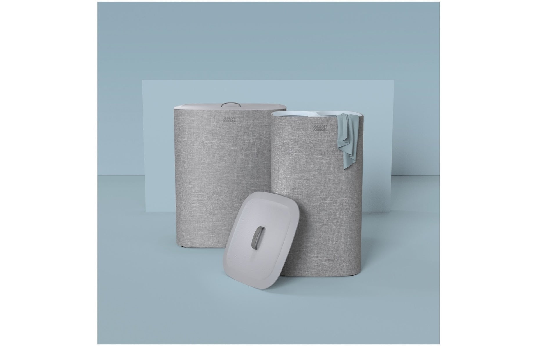 Tota 90L Dual Wäschekorb, grau - Image 3