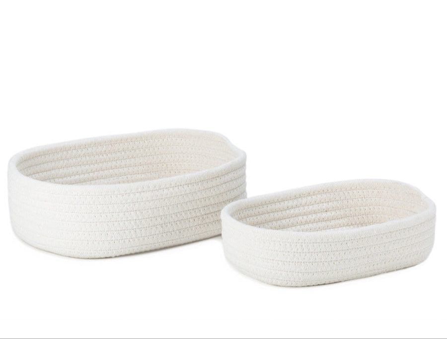 Aufbewahrungskörbe Set WHITE