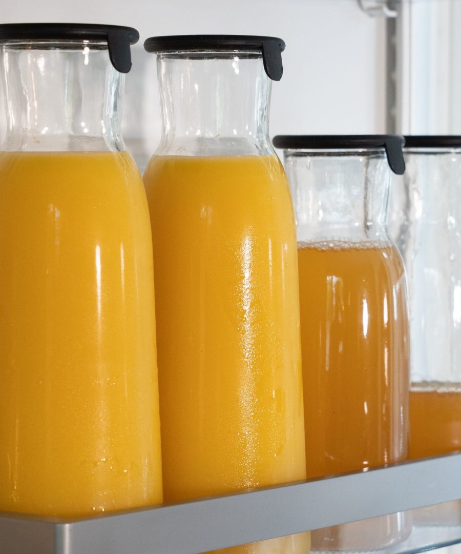 Glaskaraffe mit Silikondeckel - 1000ml