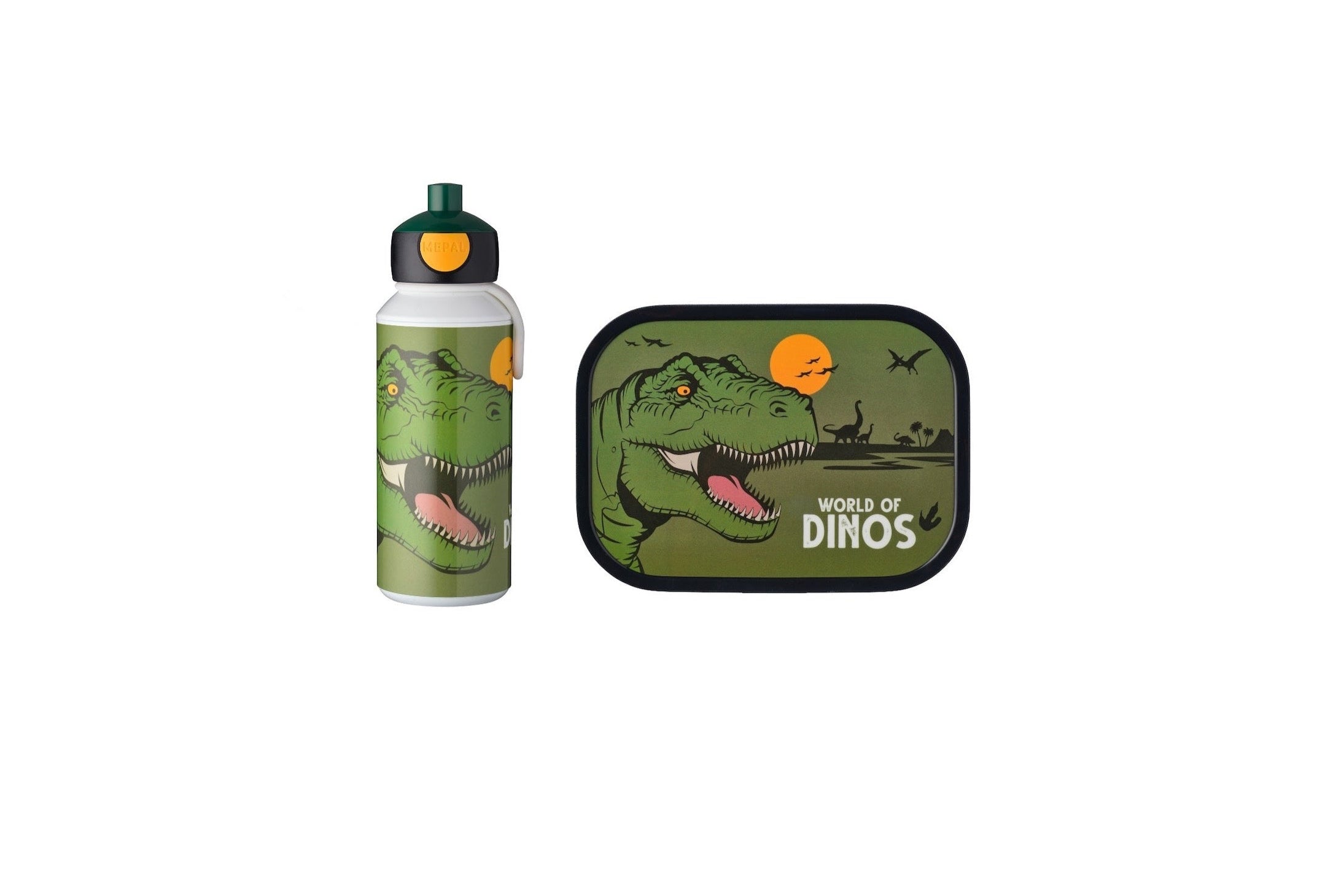 Pausenset Campus (Trinkflasche Pop-up + Brotdose) - Dino - Image 2