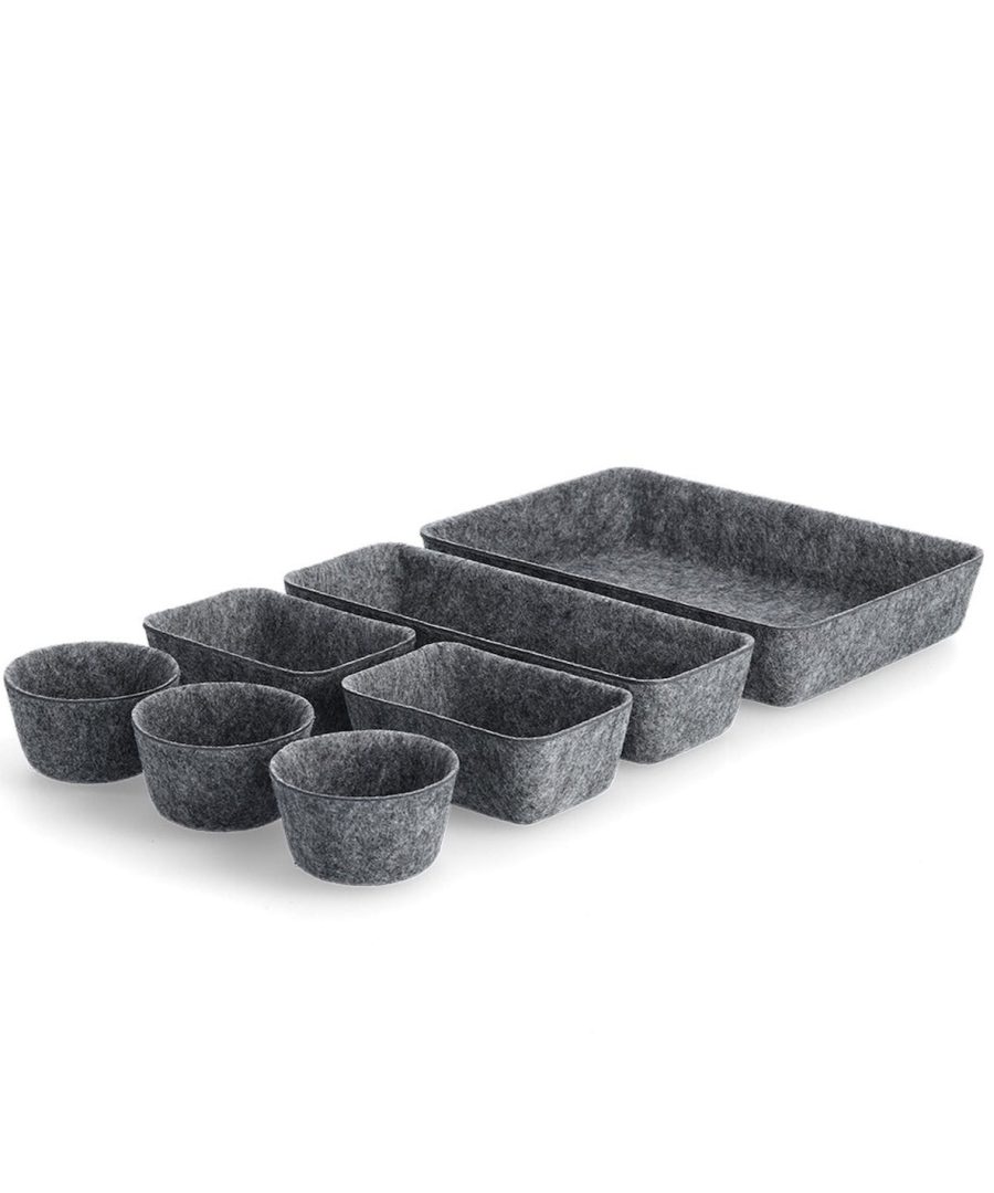 Organizer Set, 8-teilig - grau