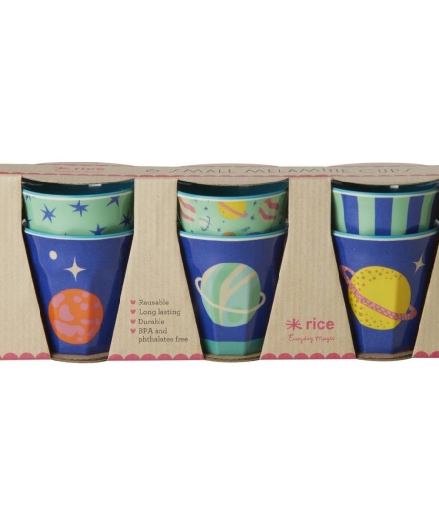 Melamin Becher 'Galaxy' Print 6er-Set
