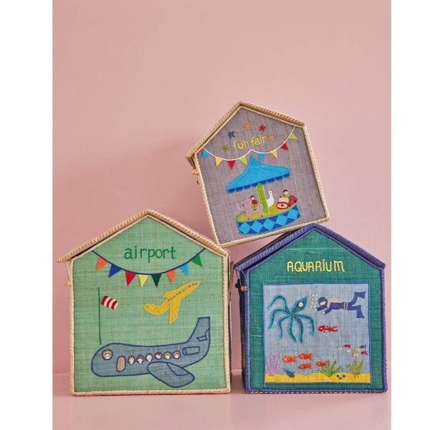 Raffia Aufbewahrungshaus - 'Vacation Theme' - S