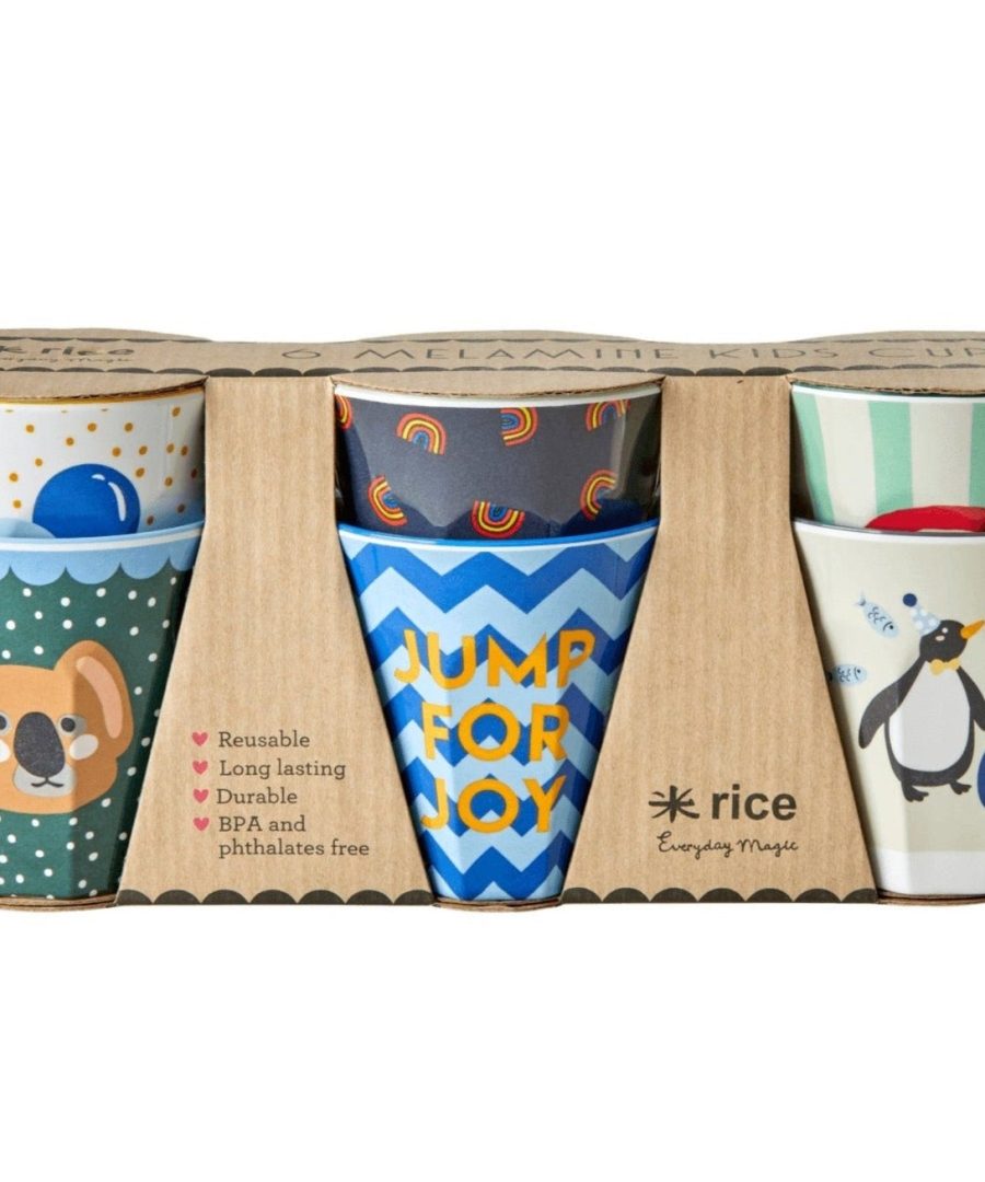 Melamin Becher 'Party Animal' Print 6er-Set