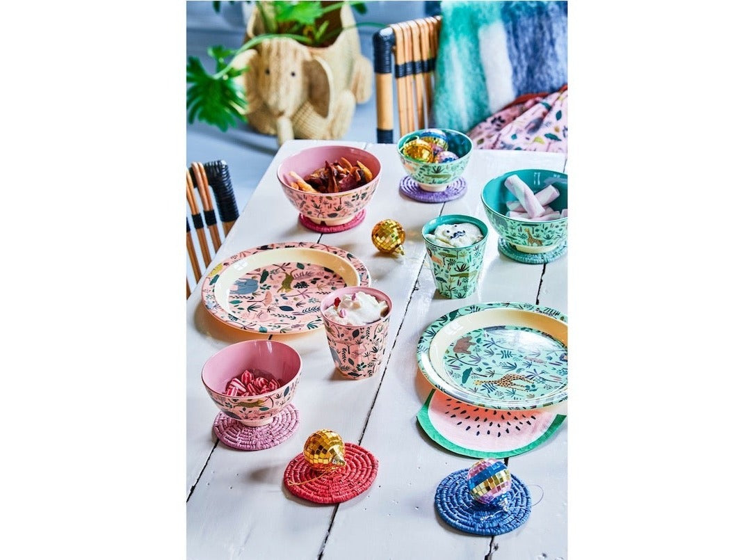 Melamin Kinderteller 'All Over Jungle Animals' Print