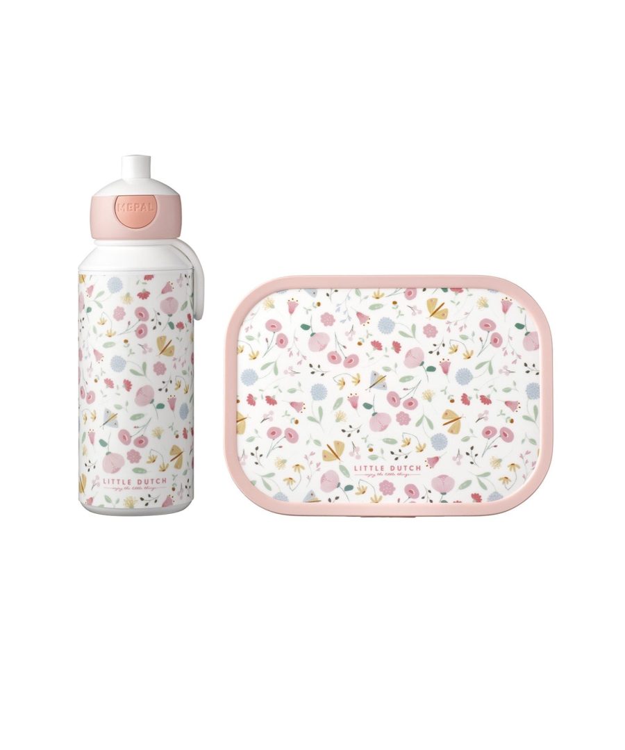 Trinkflasche Pop-up Campus Little Dutch - Flowers & Butterflies
