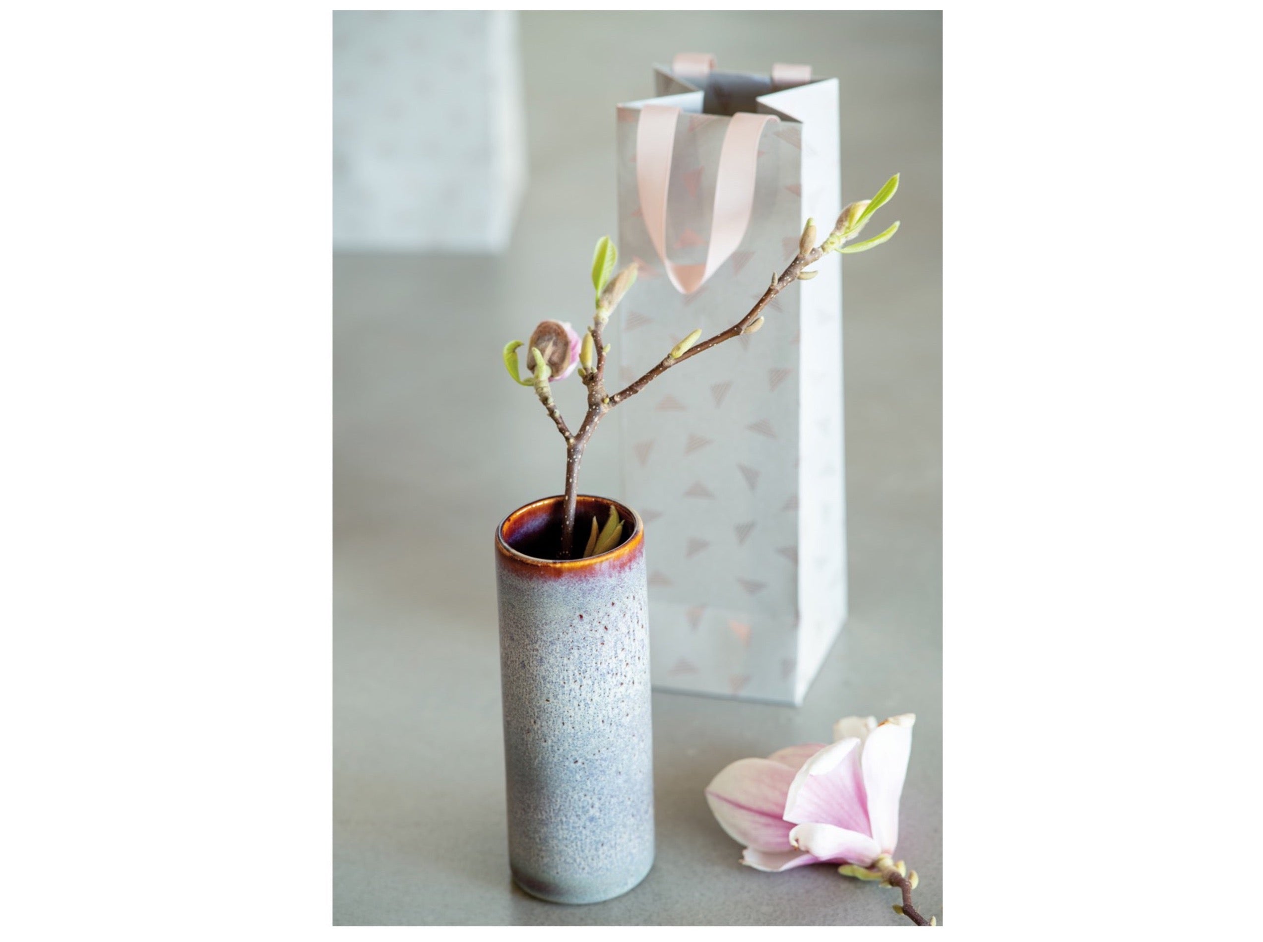 Lave Home Vase Cylinder beige klein