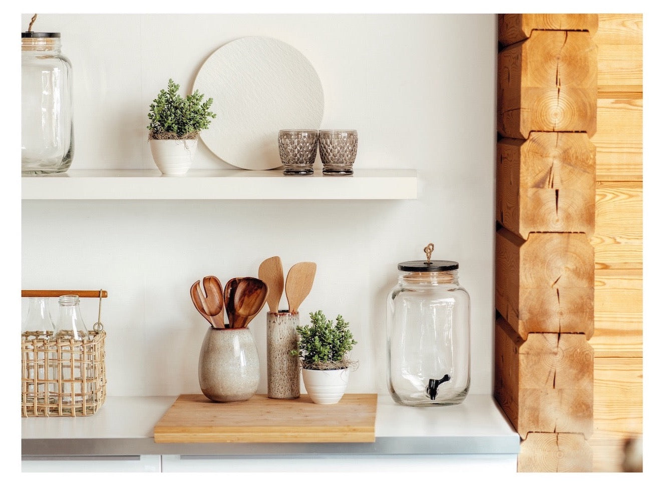 Lave Home Vase Cylinder beige klein - Image 3